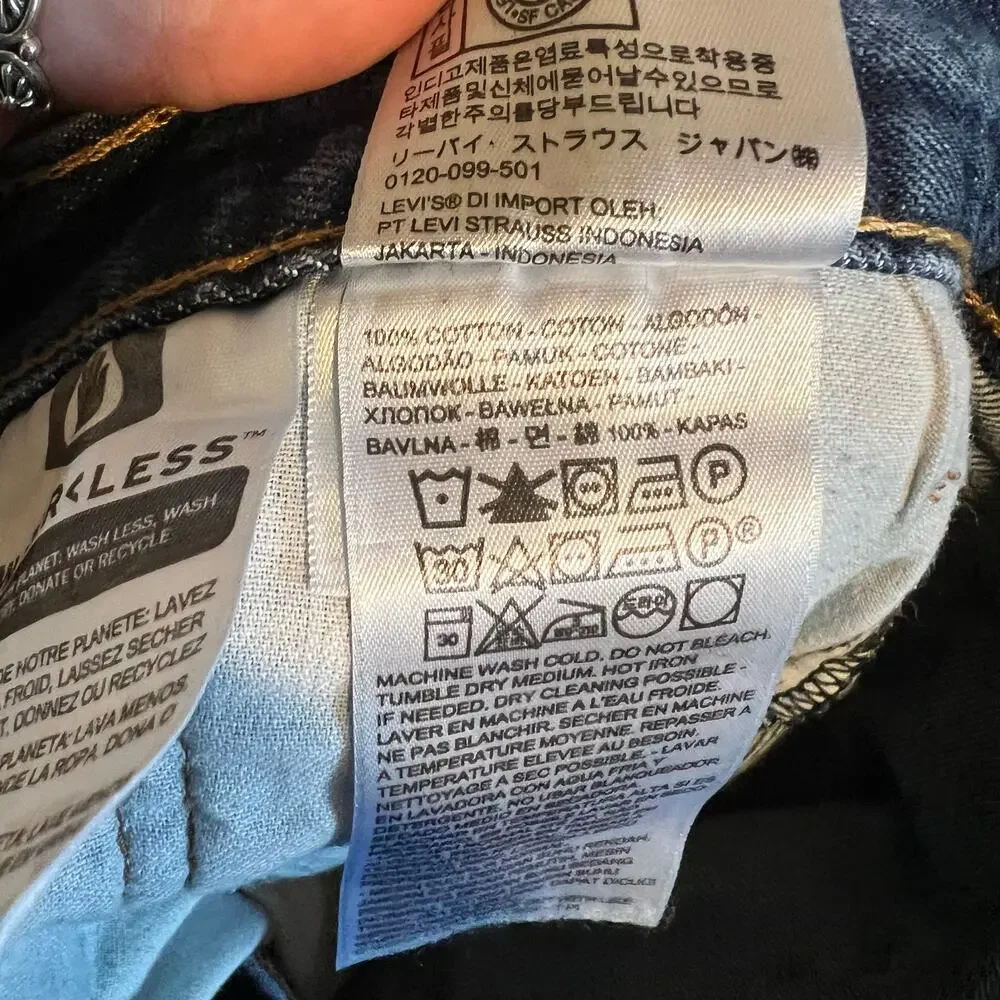 Levi's 501 Classic Straight Leg Button Fly Jeans Size 38x32